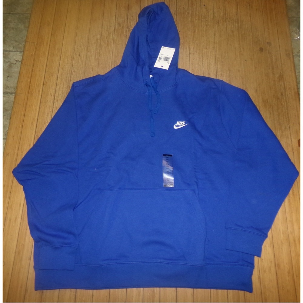 Nike Sportswear Mens 3XL Fleece Hoodie Sweatshirt Royal Blue NWT